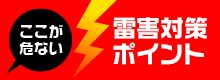 ここが危ない! 雷害対策ポイント